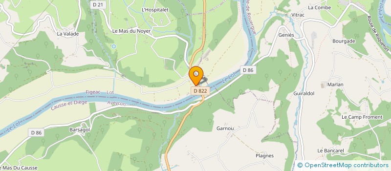 localisation de l'entreprise LA ROMIGUIERE  FAYCELLES