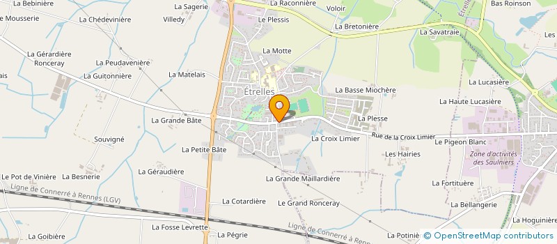 localisation de l'entreprise LA RONCE  ETRELLES