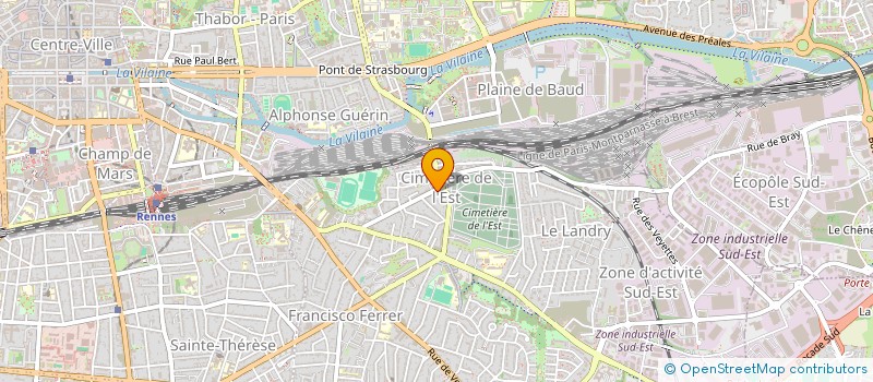 localisation de l'entreprise LA RONDE DES FLEURS  RENNES