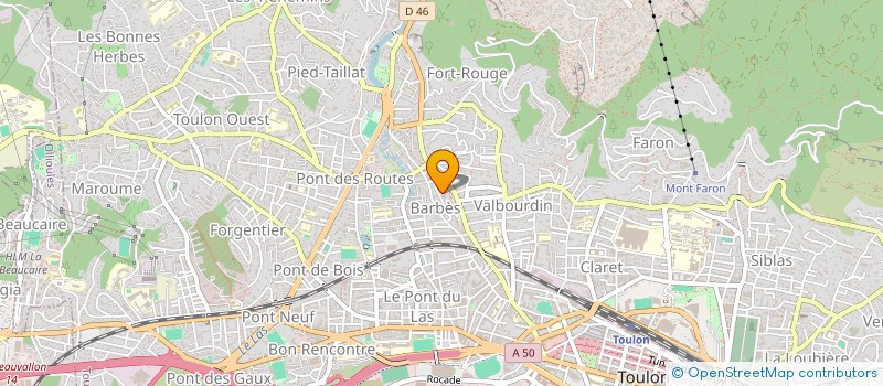 localisation de l'entreprise LA RONDE DES P'TITS LOUPS à TOULON