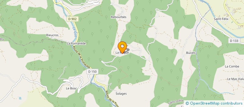 localisation de l'entreprise LA ROQUE  SAINT-IZAIRE