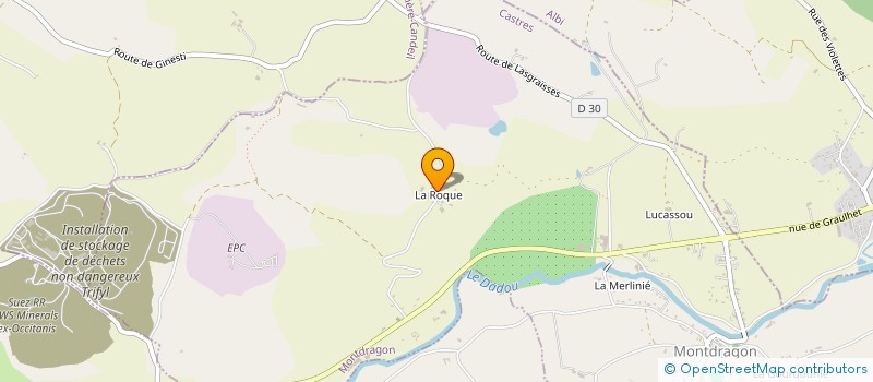 localisation de l'entreprise LA ROQUE  MONTDRAGON