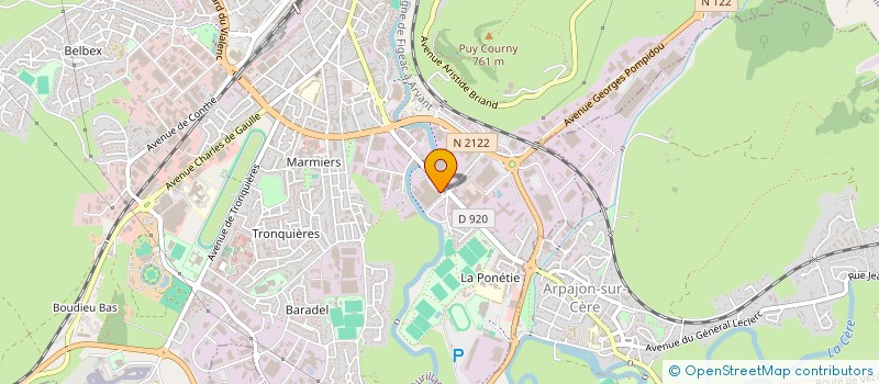 localisation de l'entreprise LA ROQUE CORUSCANTE à AURILLAC