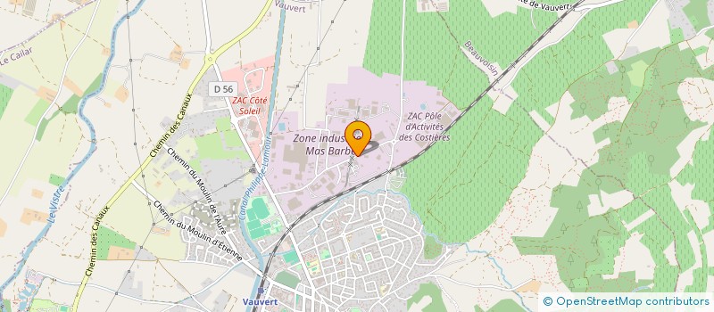 localisation de l'entreprise LA ROQUE DE VAUVERT  VAUVERT