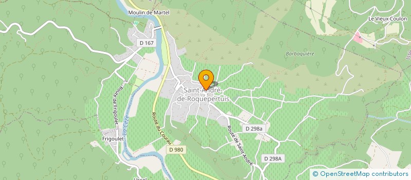 localisation de l'entreprise LA ROQUEPERTUISANNE  SAINT-ANDRE-DE-ROQUEPERTUIS