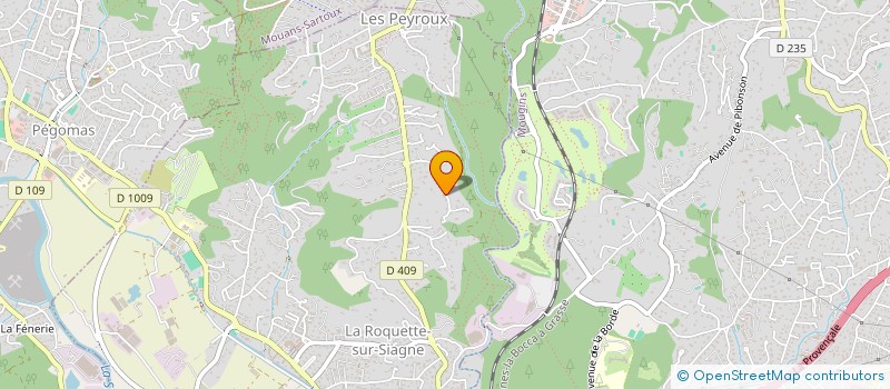 localisation de l'entreprise LA ROQUETTE JUDO CLUB à LA ROQUETTE-SUR-SIAGNE