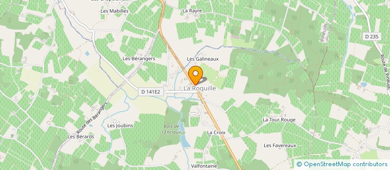 localisation de l'entreprise LA ROQUILLE EN FETES  LA ROQUILLE