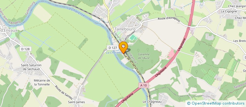 localisation de l'entreprise LA ROSACE BLEUE à TAILLEBOURG