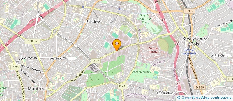 localisation de l'entreprise LA ROSE 24 à MONTREUIL