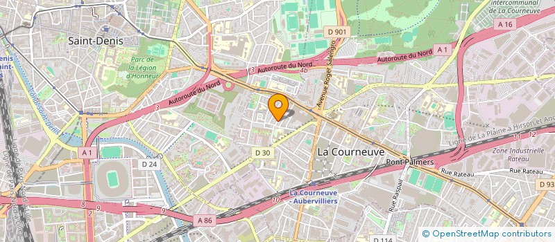 localisation de l'entreprise LA ROSE à LA COURNEUVE