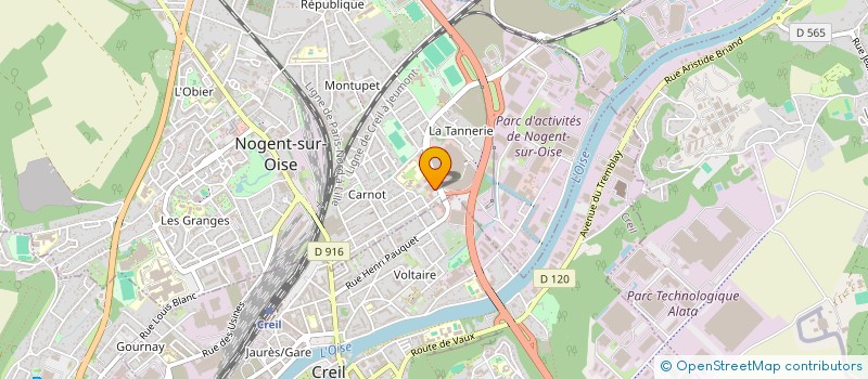 localisation de l'entreprise LA ROSE à NOGENT-SUR-OISE