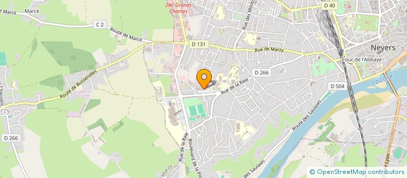 localisation de l'entreprise LA ROSE à NEVERS