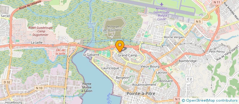 localisation de l'entreprise LA ROSE  LES ABYMES