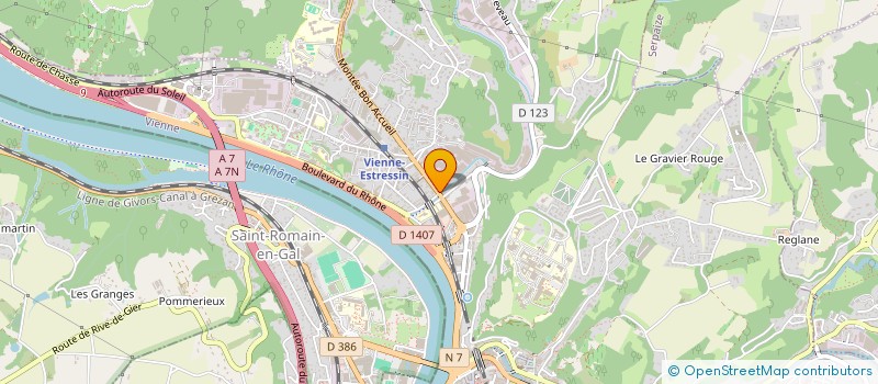 localisation de l'entreprise LA ROSE à VIENNE