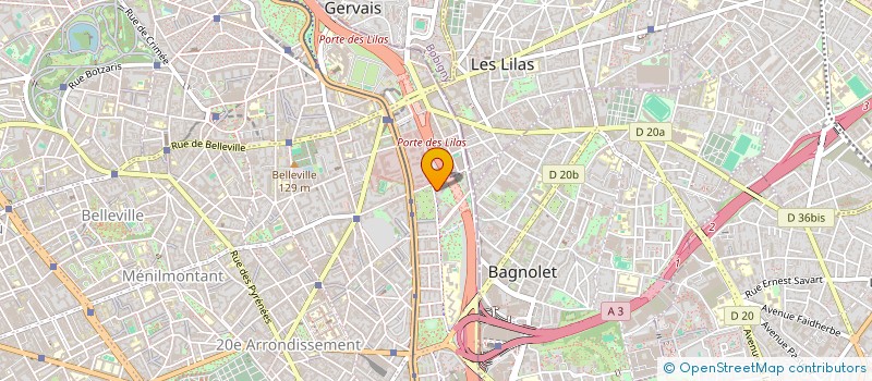 localisation de l'entreprise LA ROSE  PARIS 20