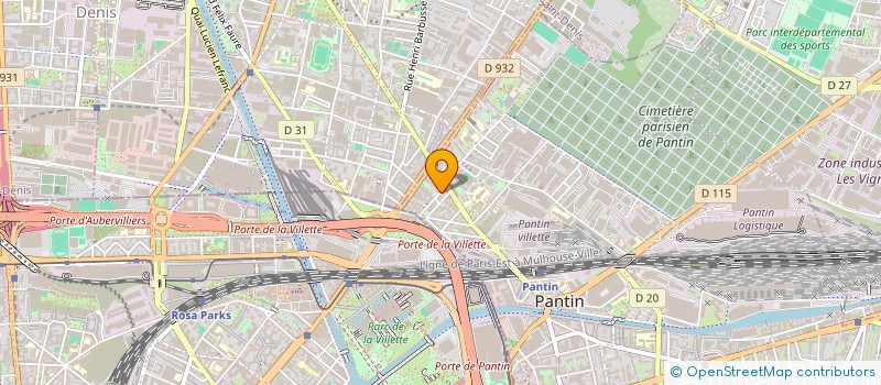 localisation de l'entreprise LA ROSE BLANCHE  PANTIN