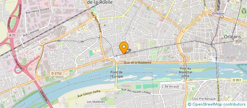 localisation de l'entreprise LA ROSE BLEUE à ORLEANS