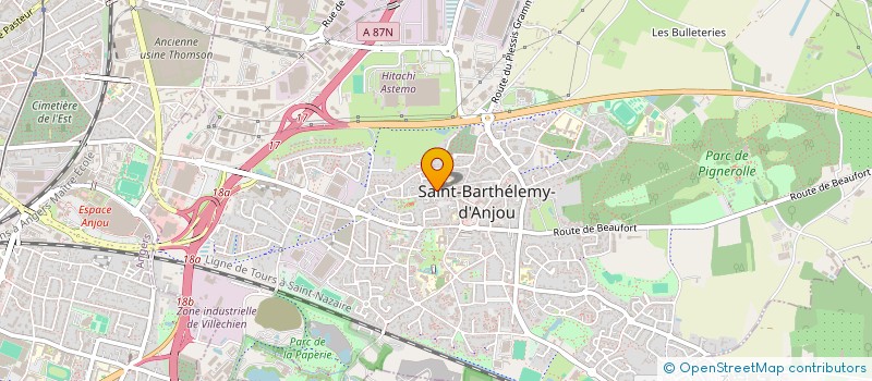 localisation de l'entreprise LA ROSE D'ANJOU  SAINT-BARTHELEMY-D'ANJOU