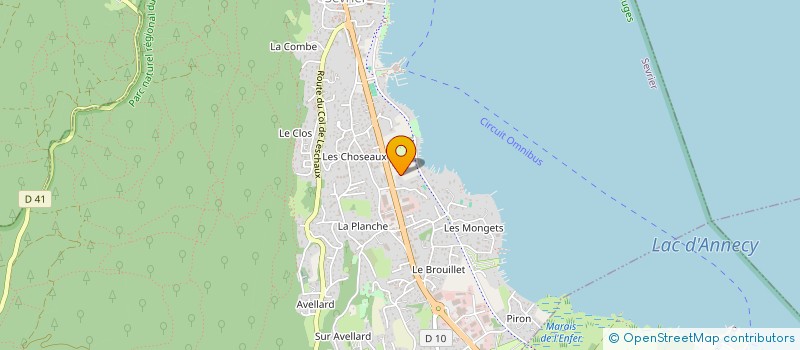 localisation de l'entreprise LA ROSE D OR  SEVRIER