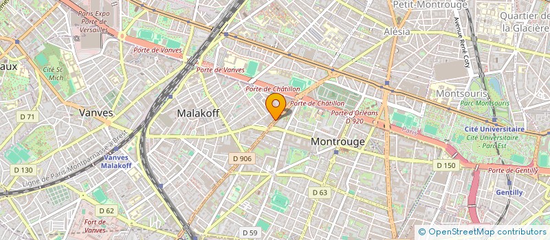 localisation de l'entreprise LA ROSE D'OR  MALAKOFF