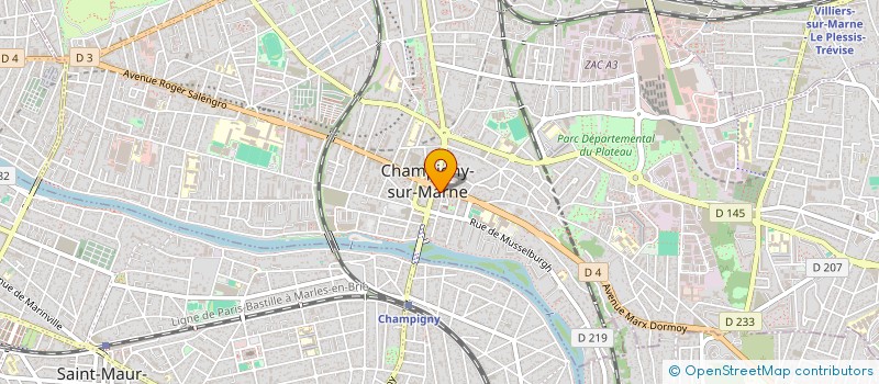 localisation de l'entreprise LA ROSE DE CHAMPIGNY à CHAMPIGNY-SUR-MARNE