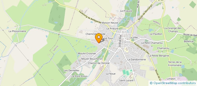 localisation de l'entreprise LA ROSE DE GUILLAUME à LORRIS