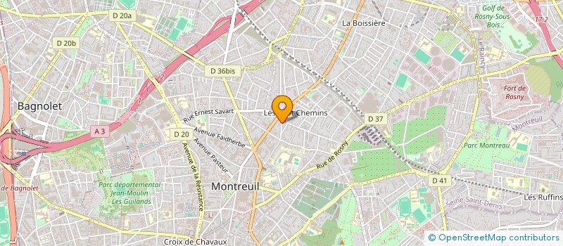 localisation de l'entreprise LA ROSE DE L ETERNEL à MONTREUIL