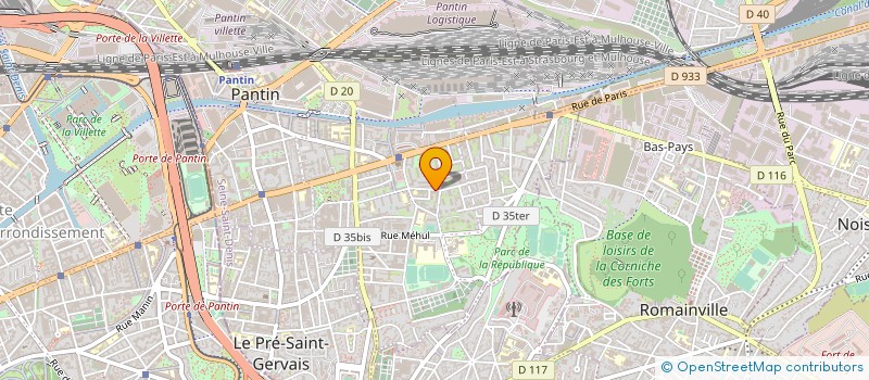 localisation de l'entreprise LA ROSE DE PANTIN à PANTIN