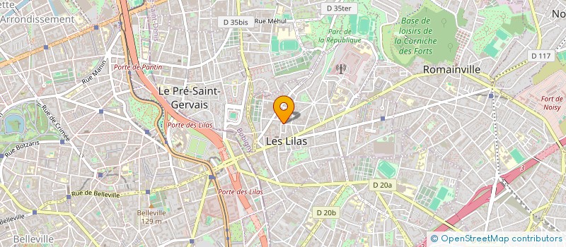 localisation de l'entreprise LA ROSE DES DUNES à LES LILAS
