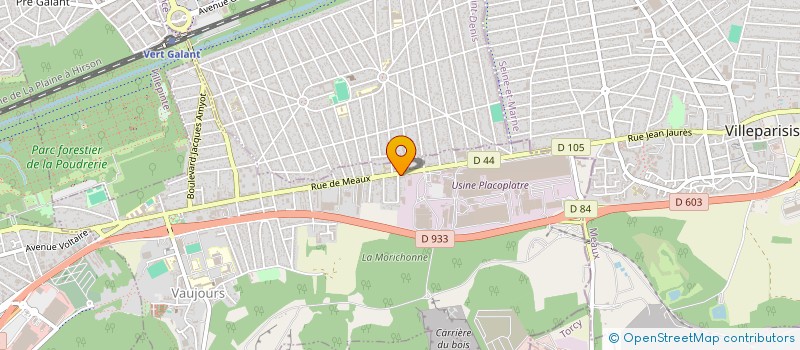 localisation de l'entreprise LA ROSE DES SABLES à VAUJOURS