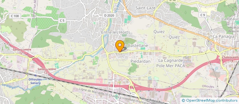 localisation de l'entreprise LA ROSE DES SABLES  OLLIOULES