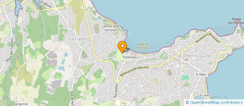 localisation de l'entreprise LA ROSE DES SABLES  PERROS-GUIREC