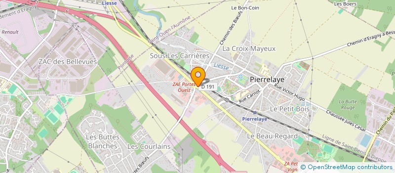 localisation de l'entreprise LA ROSE DES SABLES  PIERRELAYE