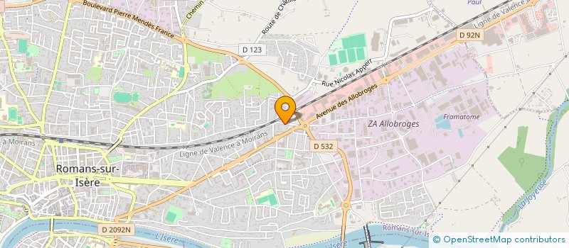 localisation de l'entreprise LA ROSE DES SABLES  ROMANS-SUR-ISERE