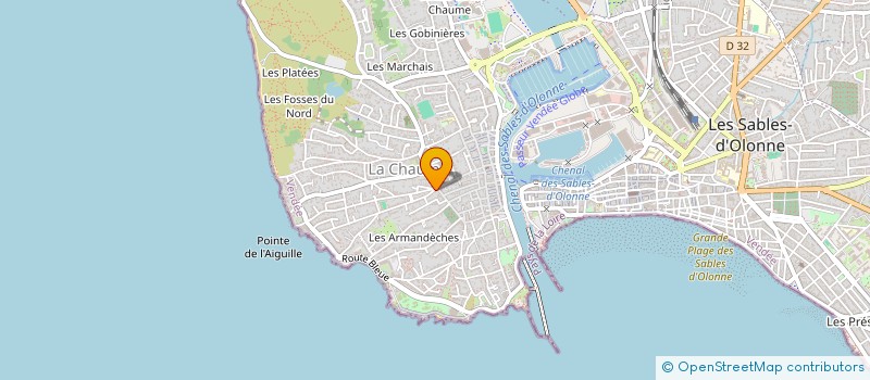 localisation de l'entreprise LA ROSE DES SABLES  LES SABLES-D'OLONNE