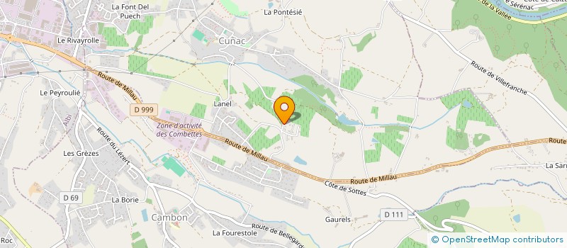 localisation de l'entreprise LA ROSE DES TEMPLIERS  CUNAC