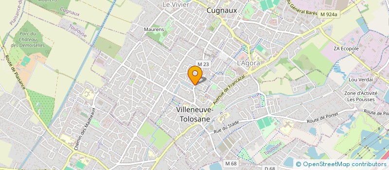 localisation de l'entreprise LA ROSE DES THES à VILLENEUVE-TOLOSANE