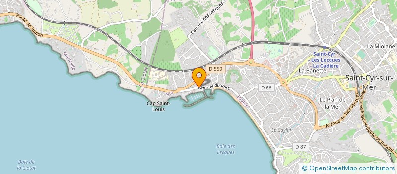 localisation de l'entreprise LA ROSE DES VENTS à SAINT-CYR-SUR-MER