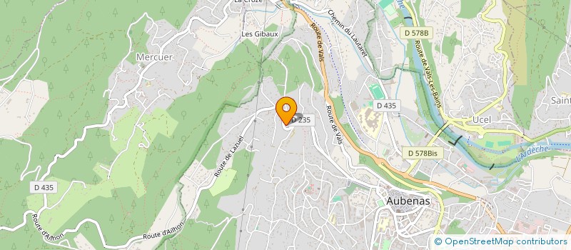 localisation de l'entreprise LA ROSE DES VENTS à AUBENAS