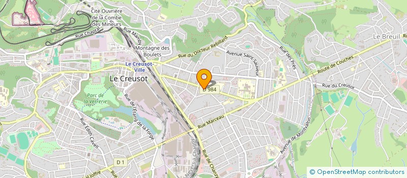 localisation de l'entreprise LA ROSE DES VENTS  LE CREUSOT