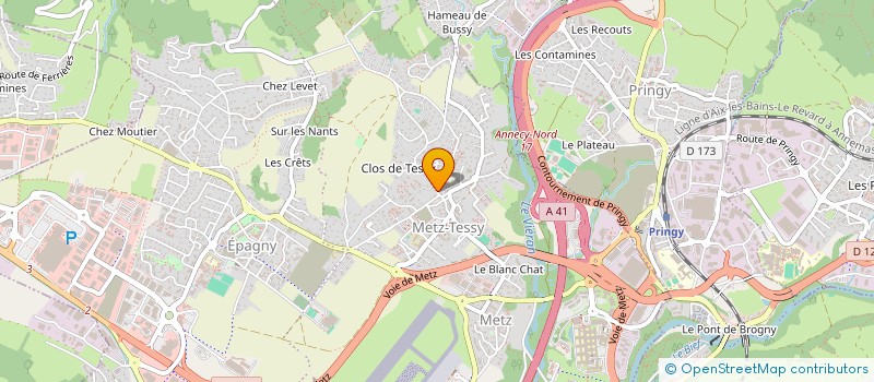 localisation de l'entreprise LA ROSE DES VENTS  EPAGNY METZ-TESSY