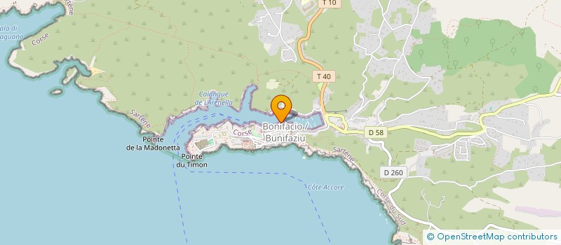 localisation de l'entreprise LA ROSE DES VENTS à BONIFACIO