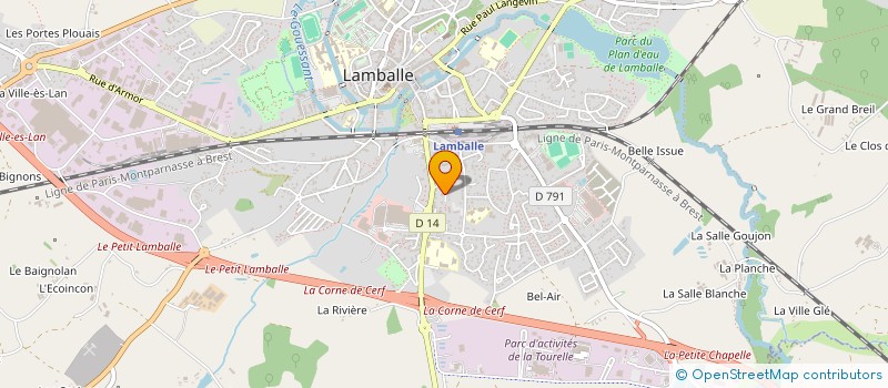 localisation de l'entreprise LA ROSE DES VENTS  LAMBALLE-ARMOR