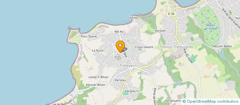 localisation de l'entreprise LA ROSE DES VENTS  TRELEVERN