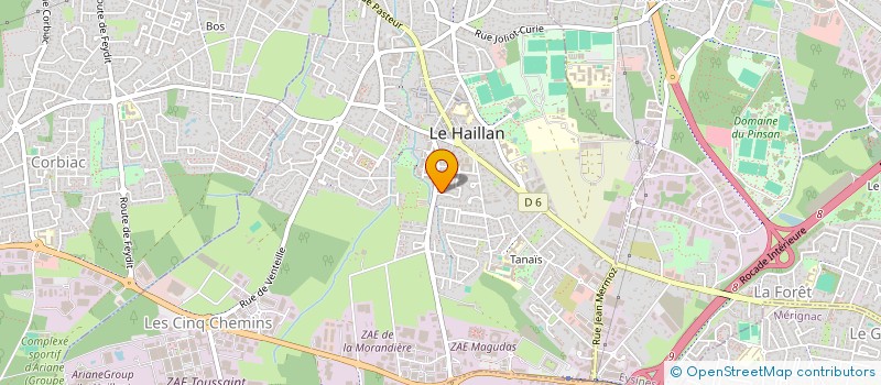 localisation de l'entreprise LA ROSE DES VENTS  LE HAILLAN