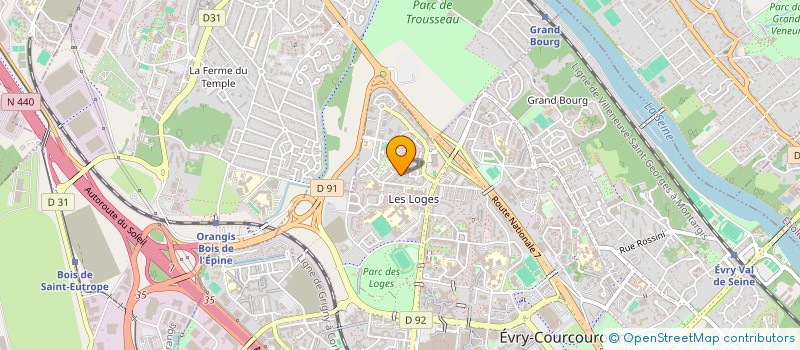 localisation de l'entreprise LA ROSE DU CANAL à EVRY-COURCOURONNES
