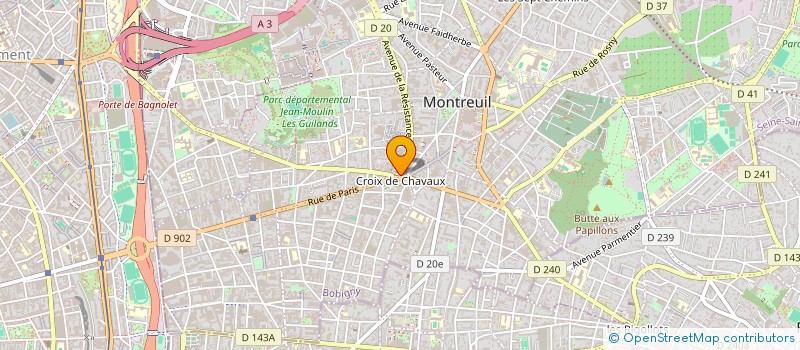 localisation de l'entreprise LA ROSE DU SUD à MONTREUIL