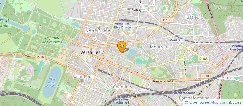 localisation de l'entreprise LA ROSE ENCHANTE à VERSAILLES