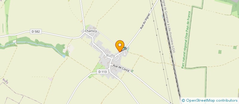 localisation de l'entreprise LA ROSE ET LA TUBEREUSE  RULLY