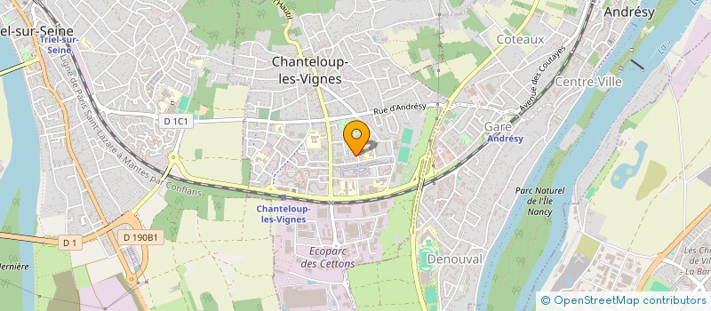 localisation de l'entreprise LA ROSE GREGOIRE à CHANTELOUP-LES-VIGNES